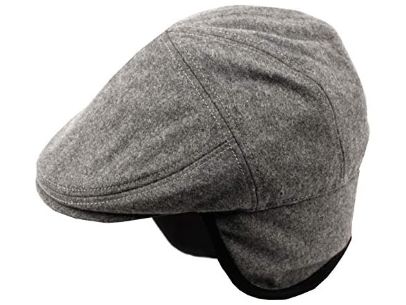 Epoch Men (XL) 100% Wool Herringbone Ivy Earflaps