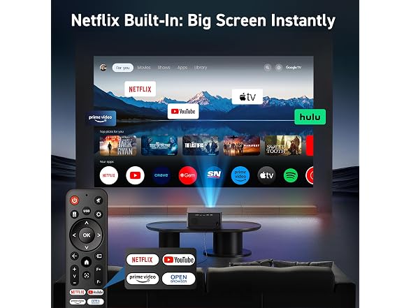 SOPYPOU Smart TV Projector