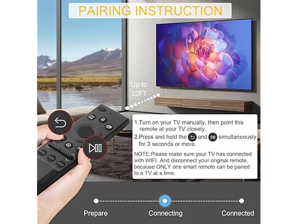 Solar Charging Remote Control for Samsung Smart TV