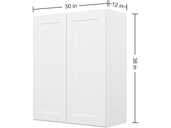 Furinno Shaker 30" Wall Cabinet, White