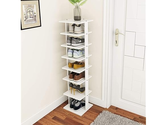 Squareful 7-Tier Wooden Shoe Rack