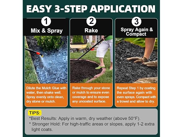 Jdiction 2 Gallon Mulch Binder for Landscaping