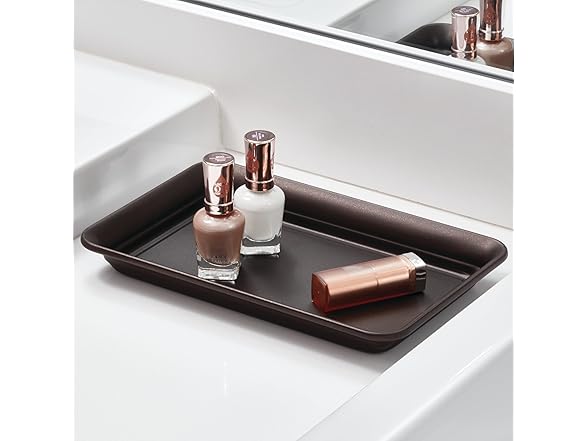 iDesign Decorative Countertop Vanity Tray Organizer