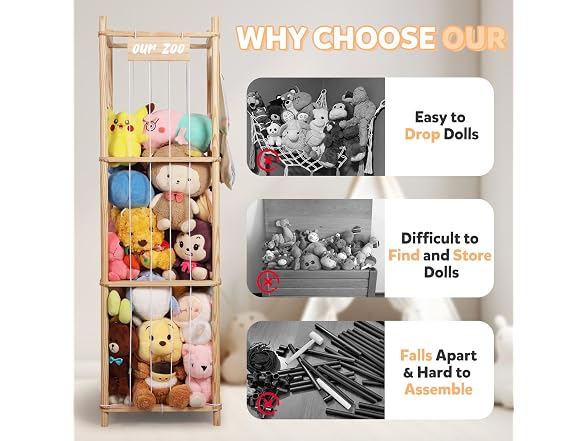 TOPHDY Stuffed Animal Storage