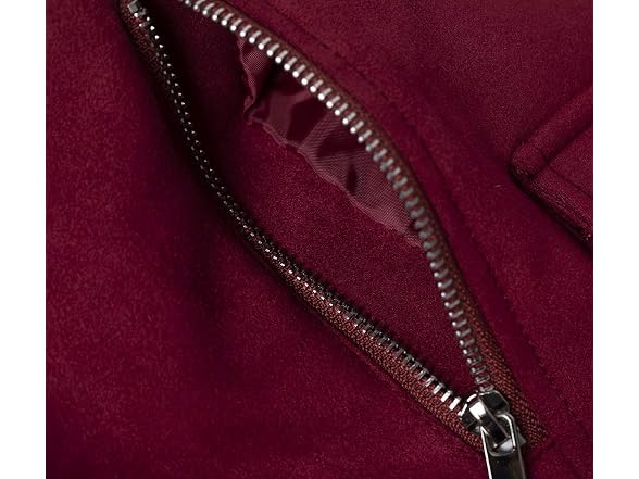 Chartou Women (L) Slim Notched Collar Faux Jacket