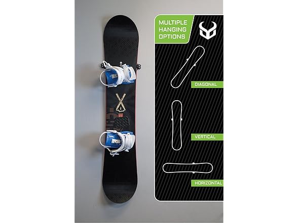 Demon Wedge Snowboard Wall Mounts Black