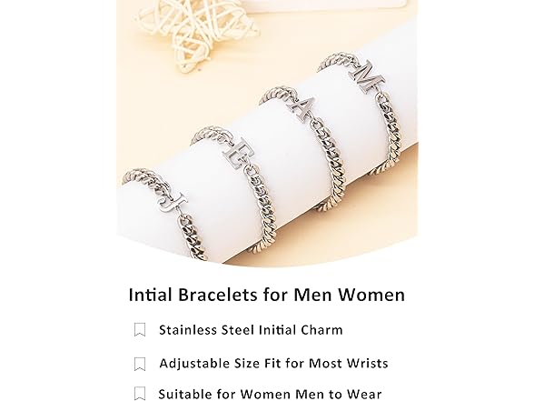 TAGOMEI Silver Initial Bracelets