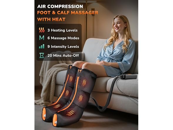 JZBRAIN Leg Compression Massager w/Heat