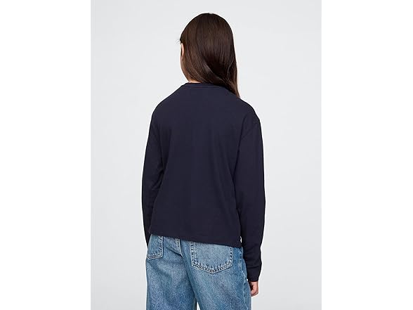 GAP Girls Sequin Logo Long Sleeve Tee