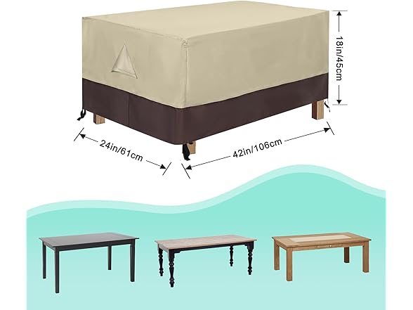 ABCCANOPY Patio Coffee Table Cover
