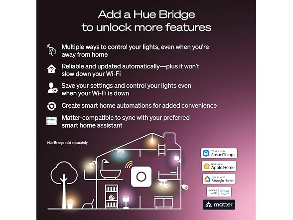 Philips Hue Smart LED A19 Bulb 2-Pack