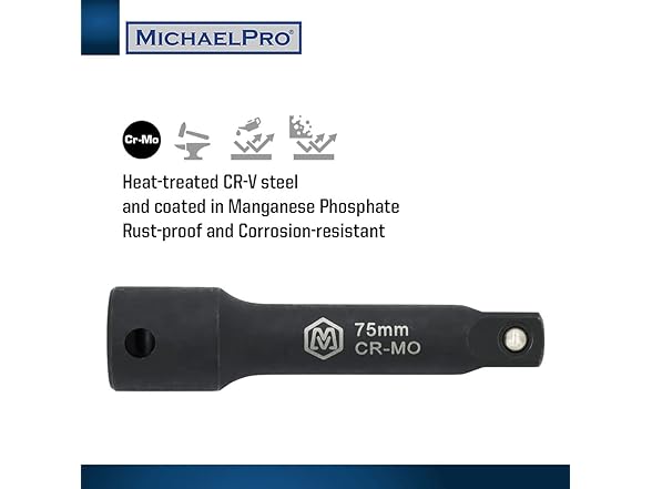 MichaelPro 3/8" Drive Impact Extension Bar Set 3pc