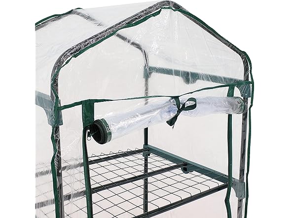 Sunnydaze Outdoor Portable 3-Tier Mini Greenhouse