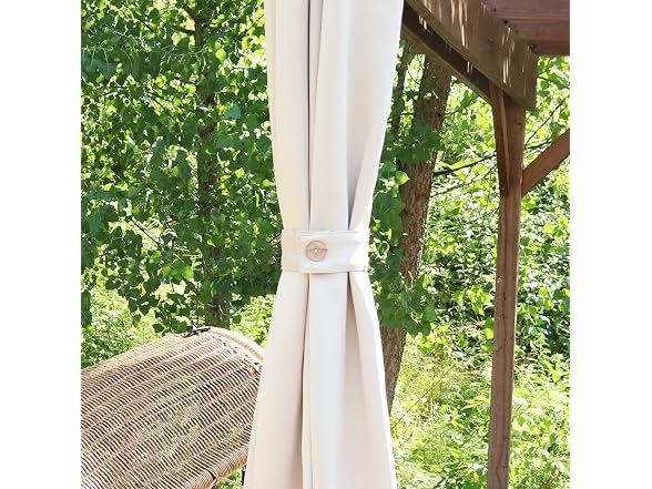 Sunnydaze Decor SNR-498 Blackout Curtain 52x84 Beige B