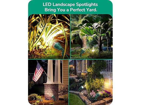 (2 Pack) EDISHINE LED Outdoor Spotlights