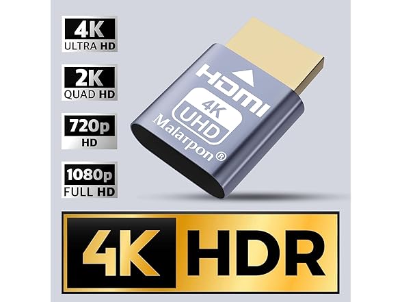 6Pc HDMI Plug fit-Headless Display