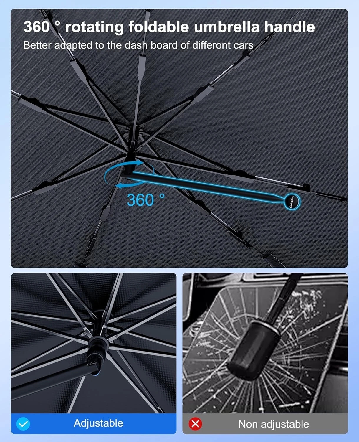 Windshield Sun Shade Umbrella - Gallery 12