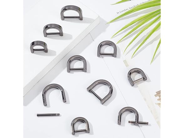 GORGECRAFT 1 Box 3 Sizes 12PCS D-Rings