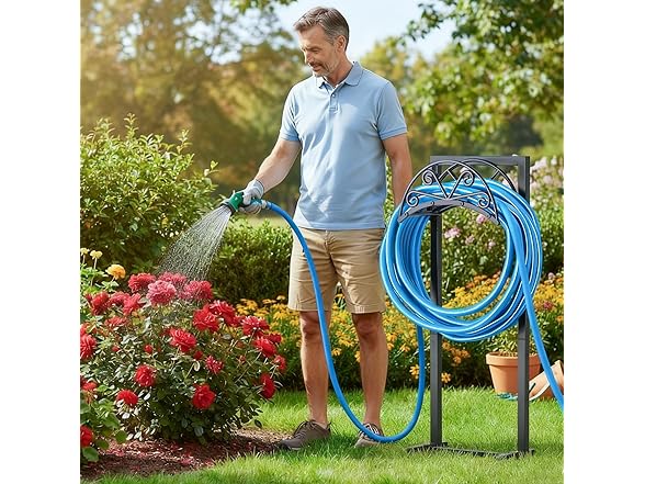 GREENER Garden Hose Holder, Black