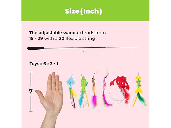 Catify Interactive Teaser Cat Wand Toy - Meow Chase Playset