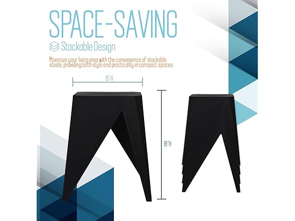 InterSpaceLiving Zuho Multi-Use Stool (2 or 4Pk)