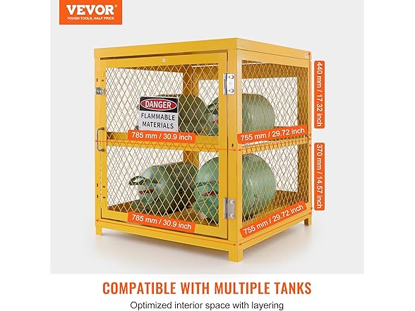 VEVOR Horizontal Cylinder Storage Cabinet
