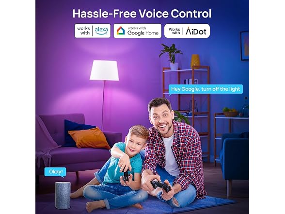 Consciot Smart Light Bulbs, A19 Google