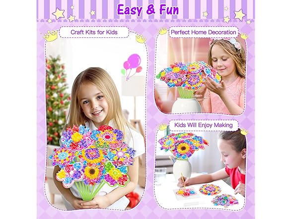 RIEYON Poke Poke Art- Flower Bouquet Kits