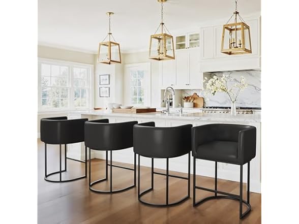 3 Black Counter Height Bar Stools
