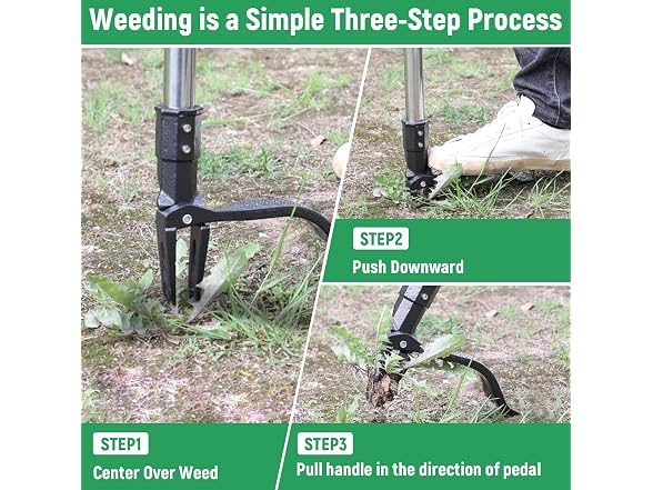 GOXAWEE Stand-up Weed Puller Tool