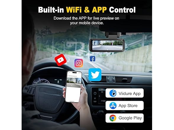 Lgueati Rear and Front Dash Cam