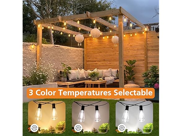 Brightever 50FT 3 Colors in 1 String Lights