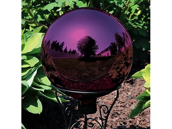 Sunnydaze 10-Inch Glass Gazing Ball, 2 Pack