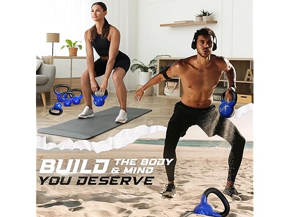 Yes4All 35 lb - Pair Kettlebell Vinyl Co