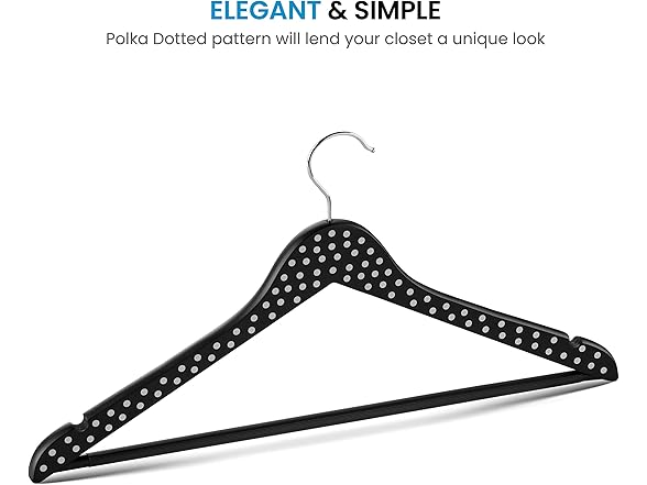 ZOBER Wooden Polka Dot Hangers 10Pk