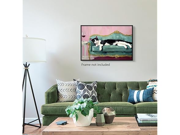 Generic Cat Poster Canvas, Tuxedo Cat