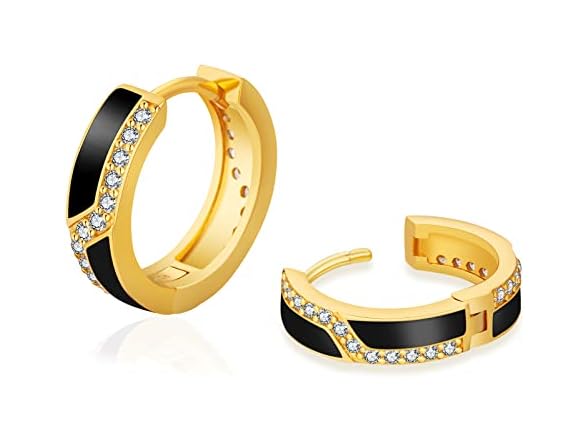 KRKC&CO NS615080 Hoop earrings men