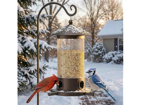 MrCrafts Metal Bird Feeder Hanging Iron