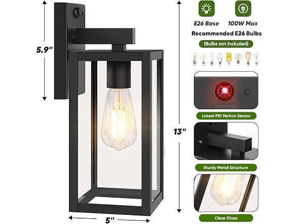 BesLowe Motion Sensor Wall Lights - Gallery 6
