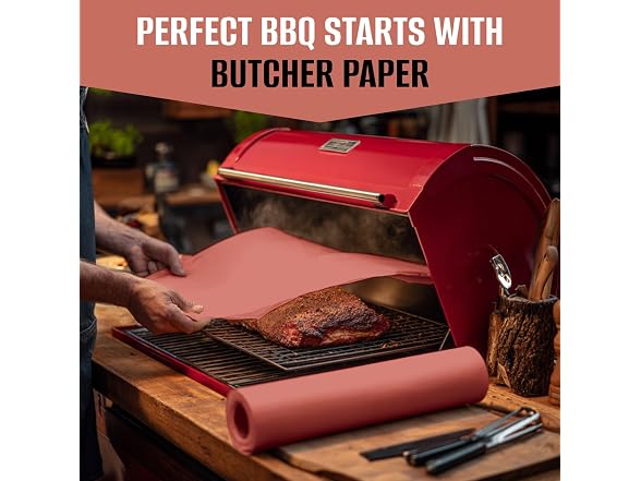 Paclord 12" x 100' Made in USA Pink Butcher Paper Roll