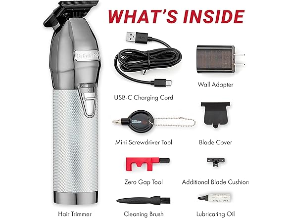 BaBylissPro SilverFX+ All-Metal Lithium Hair Trimmer