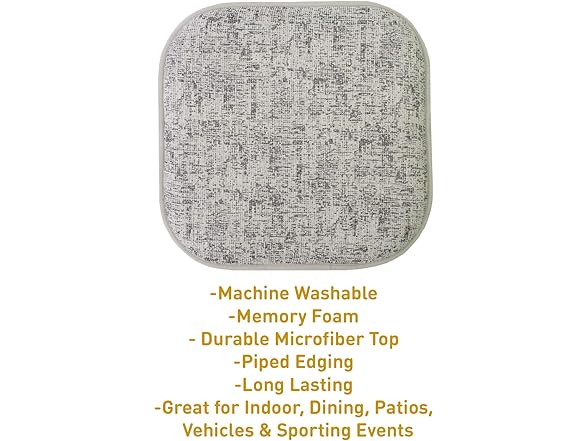 Broadway Memory Foam Chair Cushions