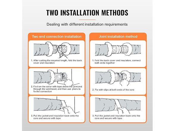 Dryer Vent Hose, 10'' Insulated Flexible Duct