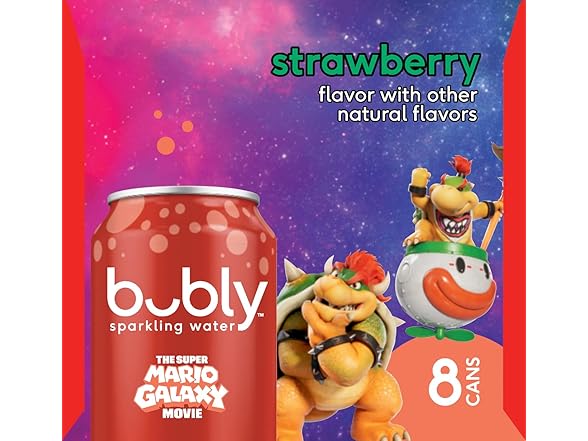 8PK bubly Sparkling Water, The Super Mario Galaxy