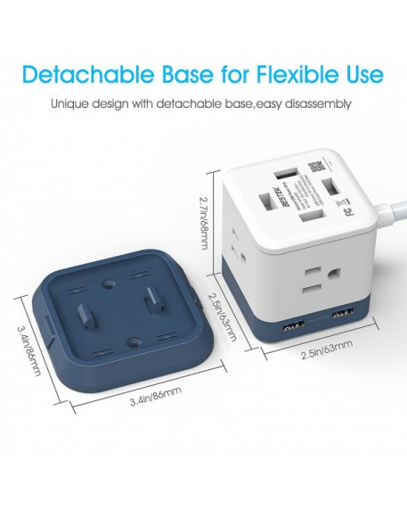 BESTEK Cube 3-Outlet Travel Power Strip - Gallery 6
