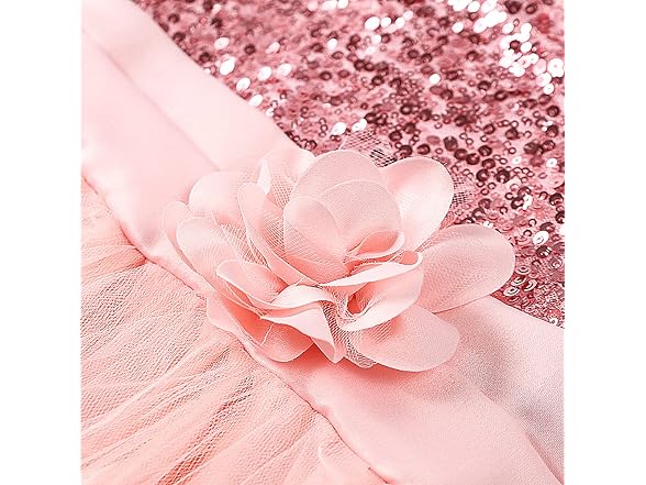 Super Fairy Girls (8-9 Years) Flower Sequin Dress