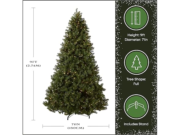 National Tree Company 9' Pre-Lit Downswept Douglas Fir Artificial Christmas Tree