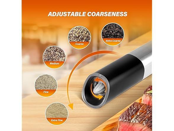 Gravity Electric Salt and Pepper Grinder Set