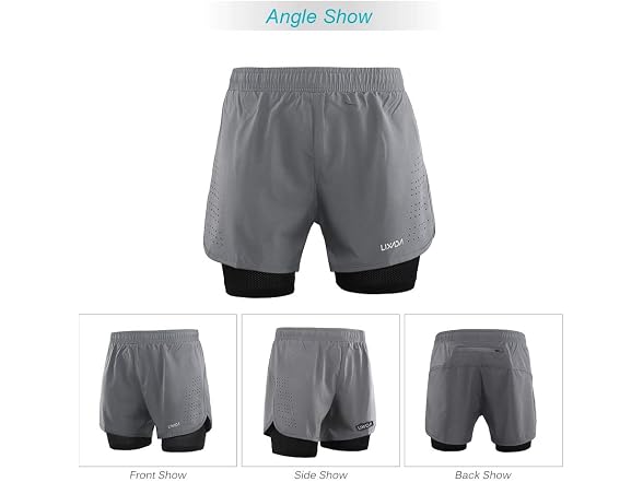 Lixada Men (XXL) Running Shorts