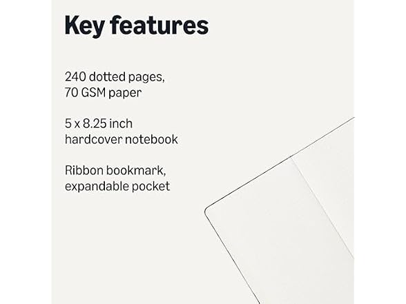 Amazon Basics Classic Dotted Notebook, 240 Pages